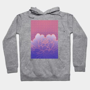 peony flower with sacred geometry Hoodie